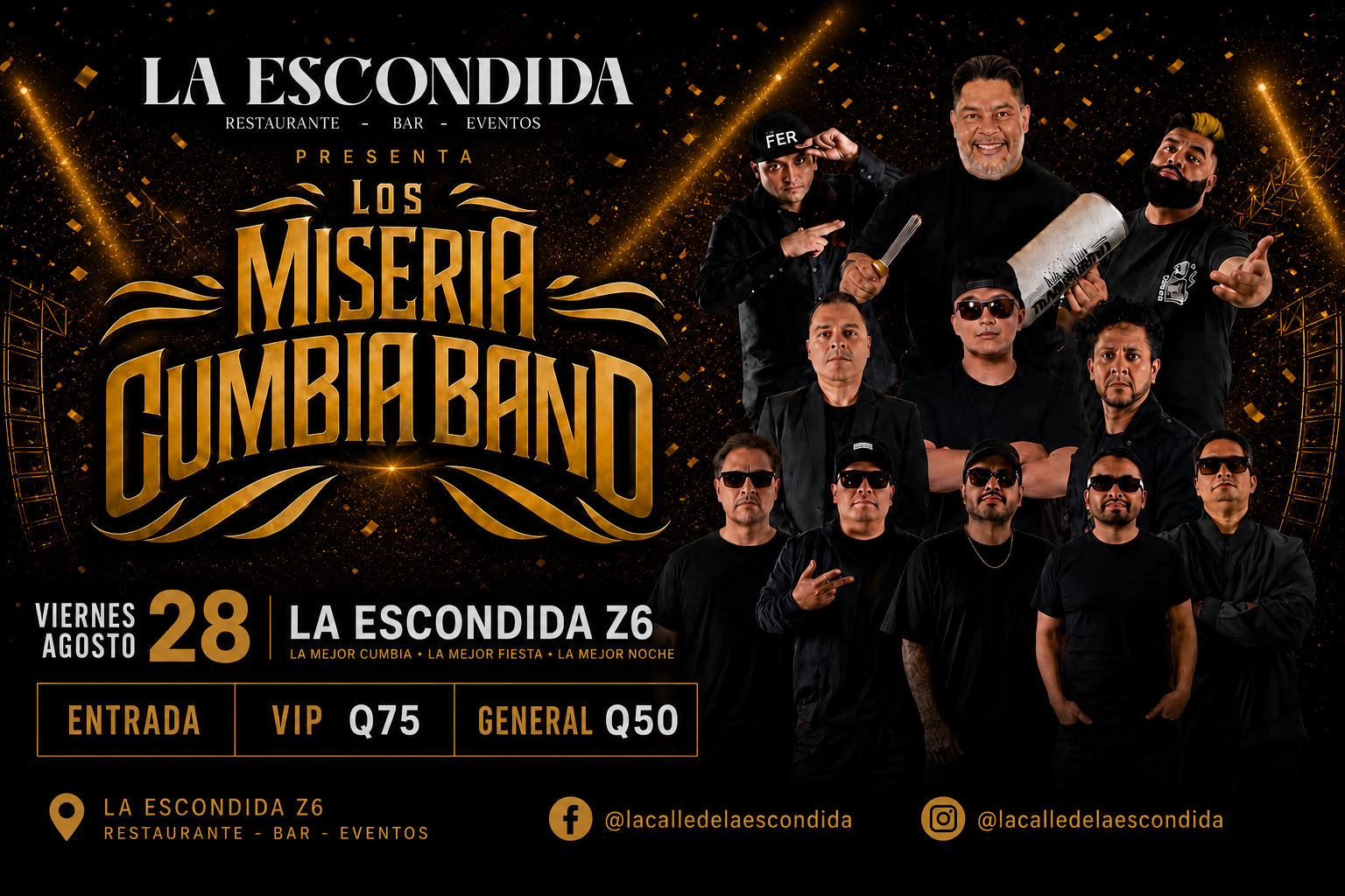 Miseria cumbia Band en La Escondida z6. 